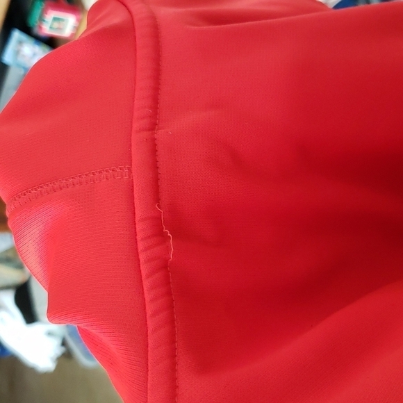 Nike 'just do it' red thermafit hoodie Center check, athletic, lounge, Sz small - Picture 7 of 7